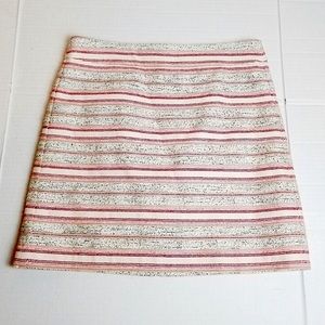 Ann Taylor LOFT Woven Striped Mini Skirt